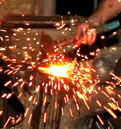 marteau - fer en fusion - enclume